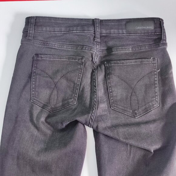 Calvin Klein Jeans women's size 4 black skinny slim fit mid-rise stretch - Picture 4 of 15